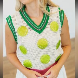 Grace & Emma sweater vest - tennis design - so preppy ! New with tags